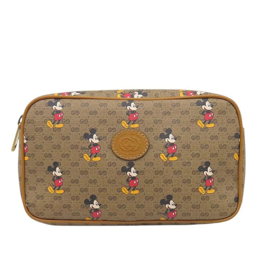 Gucci Disney Micro GG Supreme Mickey Mouse Belt Bag Brown Very good condition - Front View