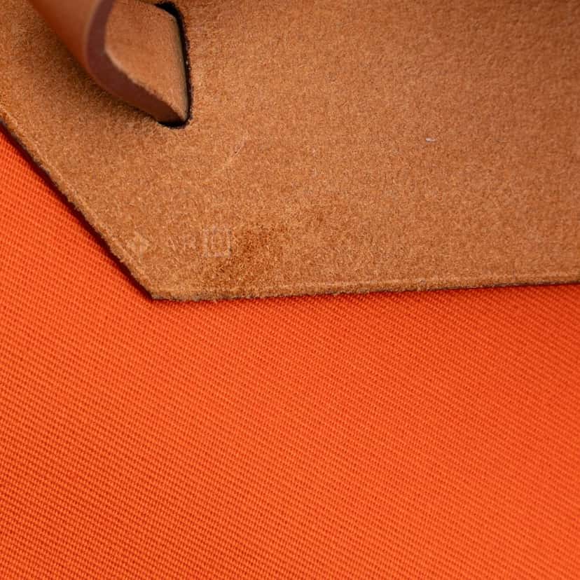Hermès Toile Herbag Zip 39 Orange Very good condition - Box View