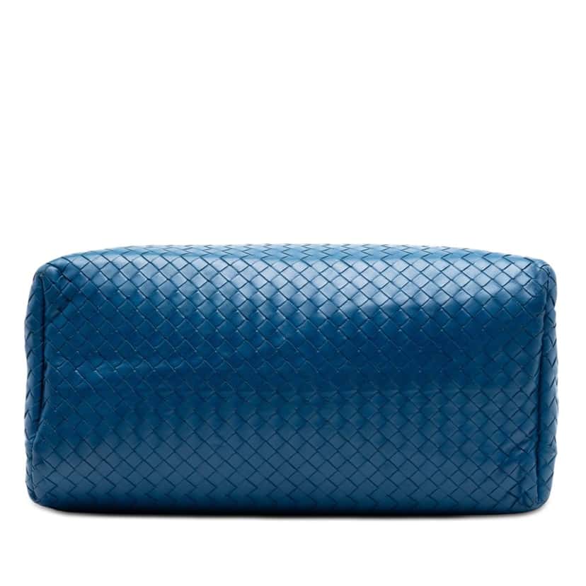 Bottega Veneta Medium Nappa Intrecciato Roma Tote Blue Leather Very good condition - Inside View