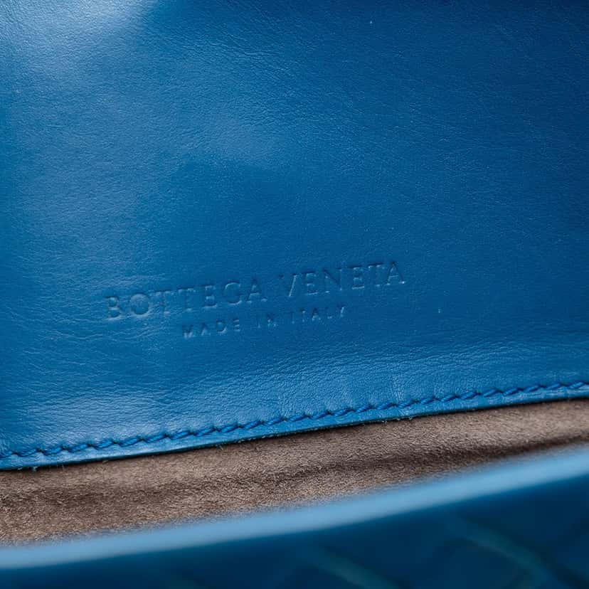 Bottega Veneta Medium Nappa Intrecciato Roma Tote Blue Leather Very good condition - Box View