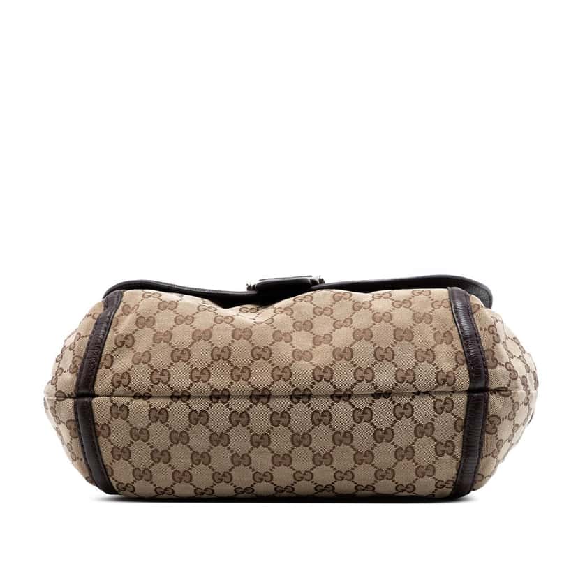 Gucci Large GG Canvas Techno Horsebit Satchel Beige Very good condition - Inside View