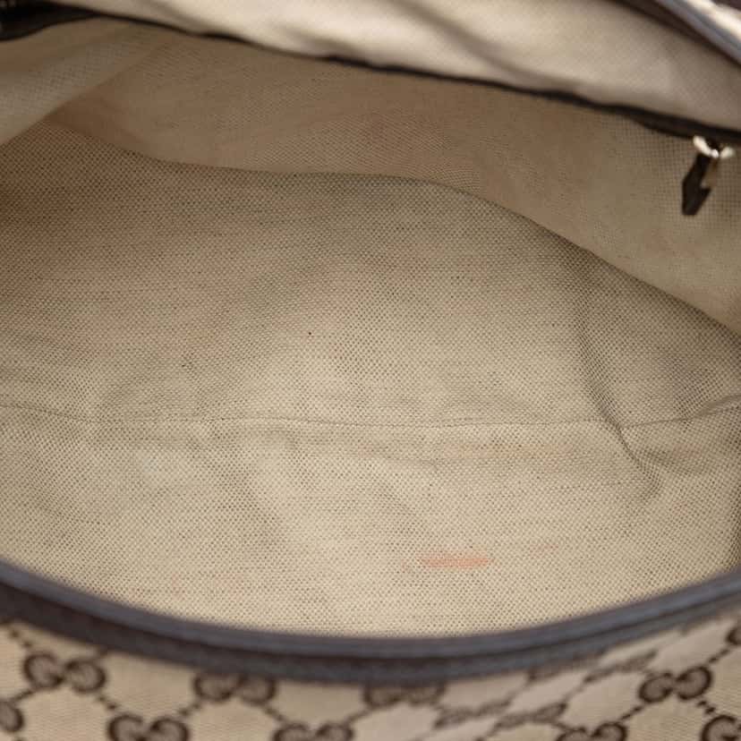 Gucci Large GG Canvas Techno Horsebit Satchel Beige Very good condition - Model View