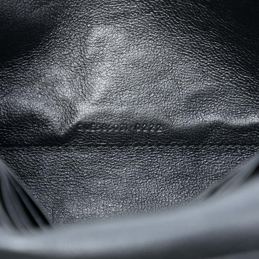 Saint Laurent Quilted Diamond Lambskin Becky Wallet on Chain Black Leather Very good condition - Box View