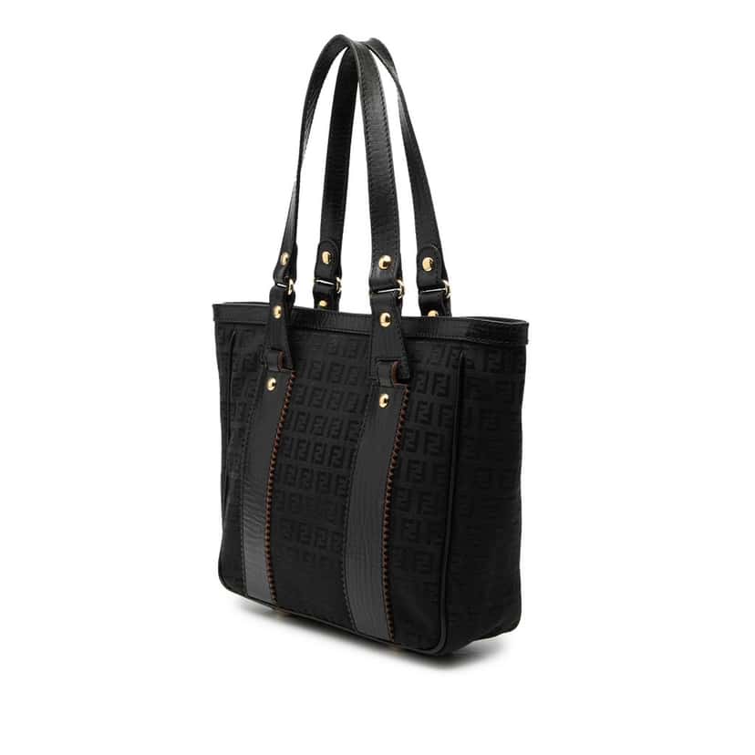 Fendi Zucchino Canvas Tote Black Very good condition - Back View