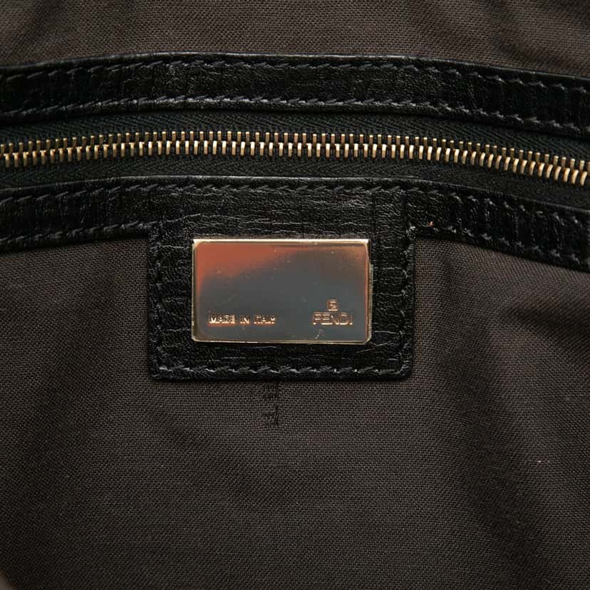 Fendi Zucchino Canvas Tote Black Very good condition - Box View