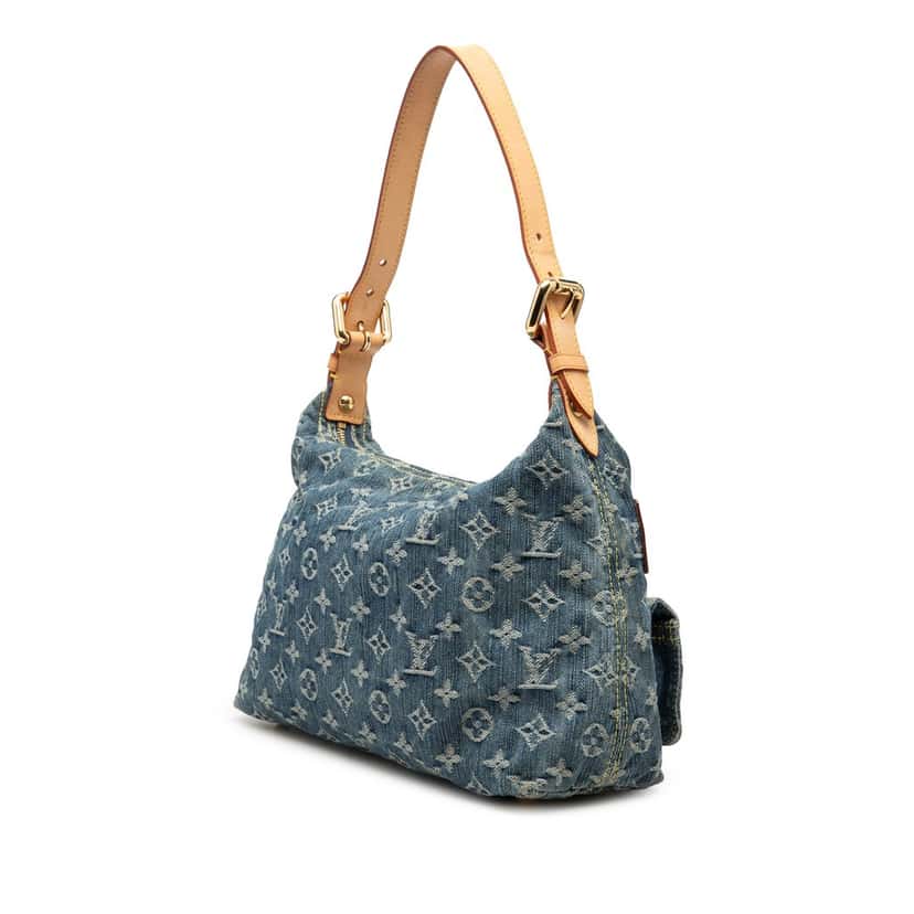 Louis Vuitton Monogram Denim Baggy PM Blue Very good condition - Back View