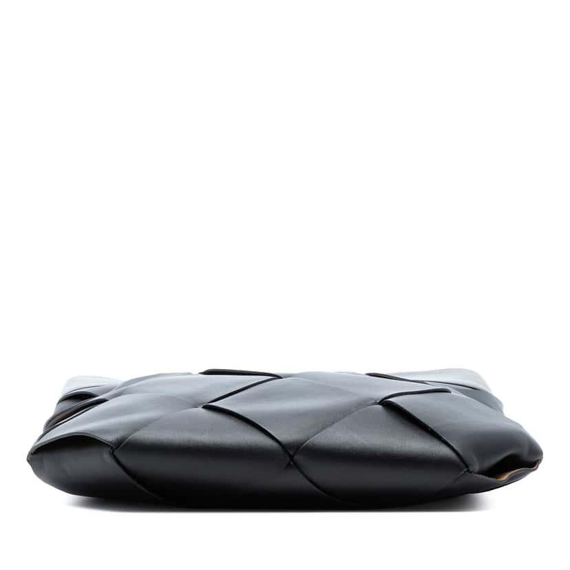 Bottega Veneta Small Leather Maxi Intrecciato Slip Tote Black Leather Very good condition - Inside View