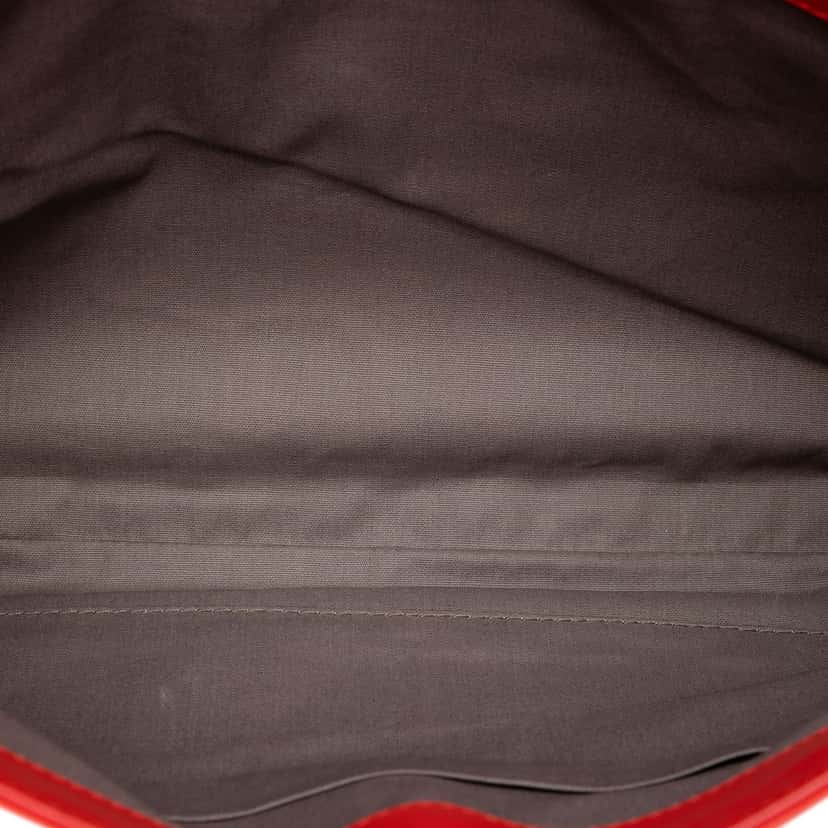 Bottega Veneta Nappa Intrecciato Portfolio Flap Clutch Red Leather Very good condition - Model View
