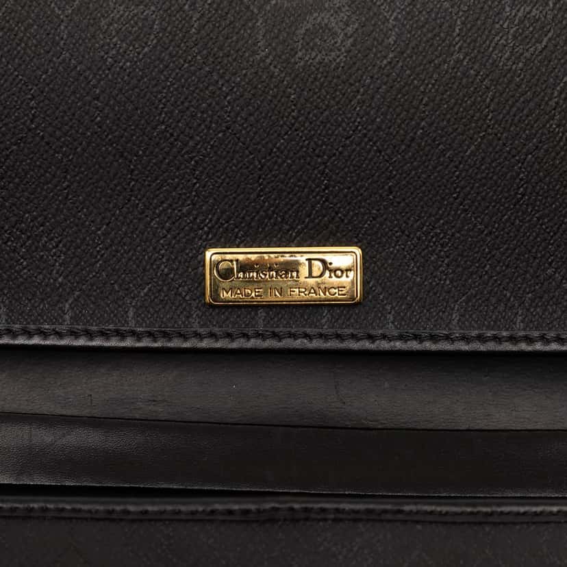 Dior Honeycomb Coated Canvas Chain Crossbody Black Very good condition - Box View