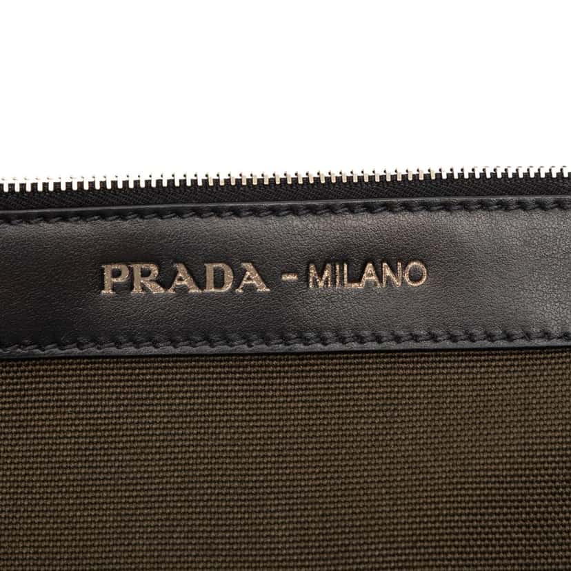 Prada City Calf Trimmed Denim Snap Logo Shopping Satchel Blue Very good condition - Box View
