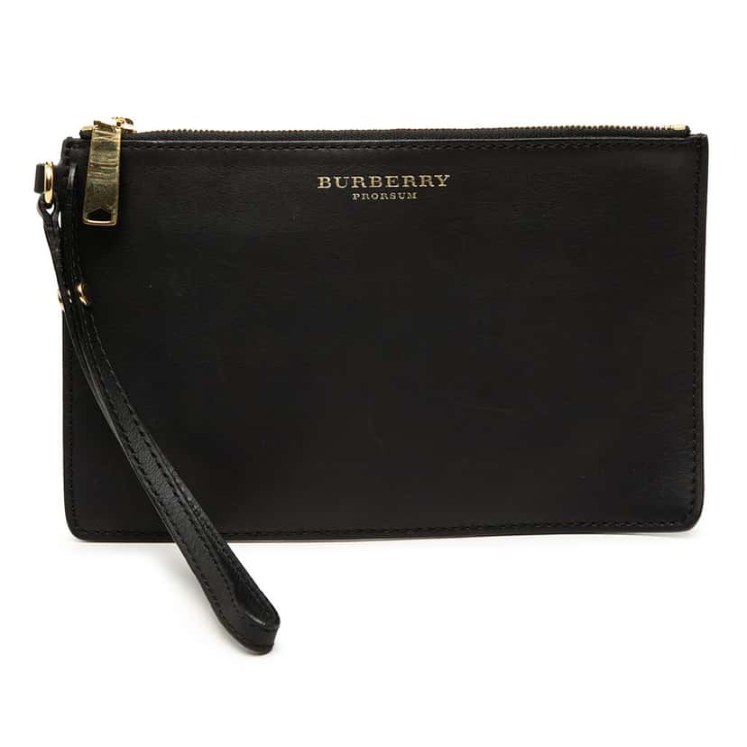 Burberry Prorsum Leather Clutch Black Leather Very good condition - Front View