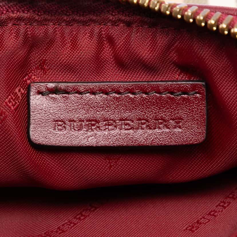 Burberry Haymarket Check Coated Canvas Clara Pochette Beige Very good condition - Box View