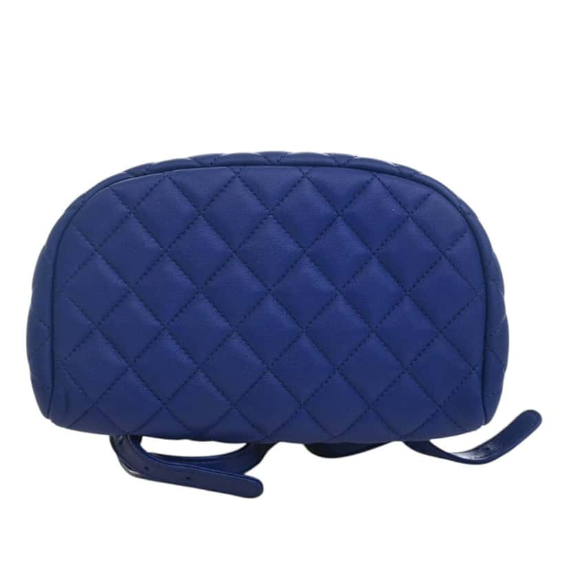 Chanel Small Lambskin Urban Spirit Backpack Blue Leather Very good condition - Box View