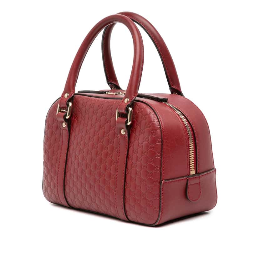 Gucci Small Microguccissima Bree Satchel Red Leather Very good condition - Back View