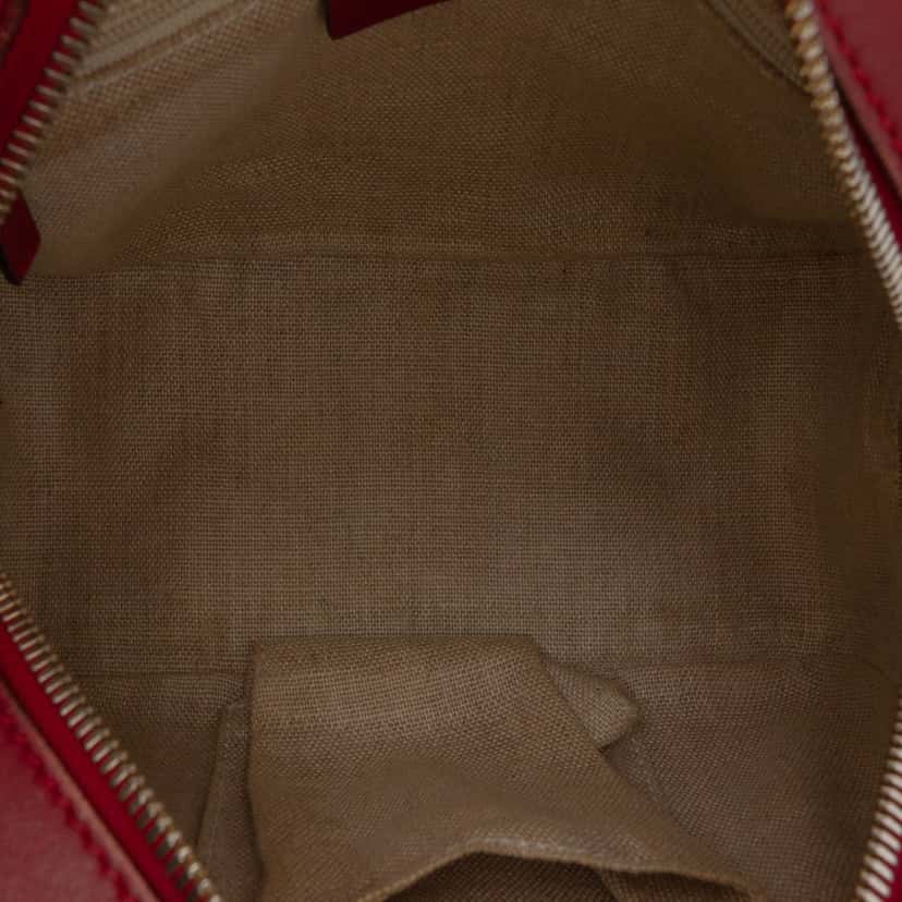 Gucci Small Microguccissima Bree Satchel Red Leather Very good condition - Model View