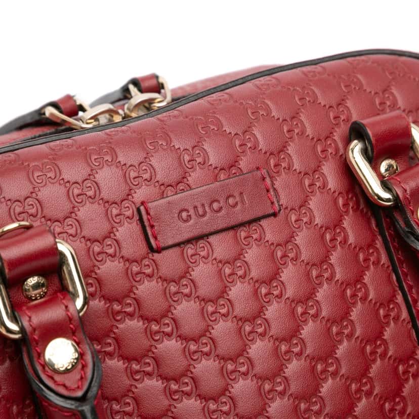 Gucci Small Microguccissima Bree Satchel Red Leather Very good condition - Box View