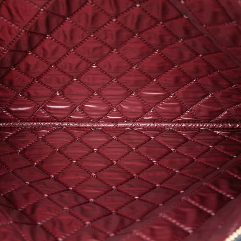 Chanel Large Quilted Sheepskin Mademoiselle O Case Clutch Blue Leather Very good condition - Model View