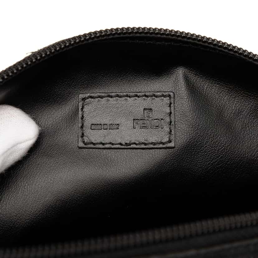 Fendi Zucca Coated Canvas Cosmetic Pouch Black Very good condition - Box View