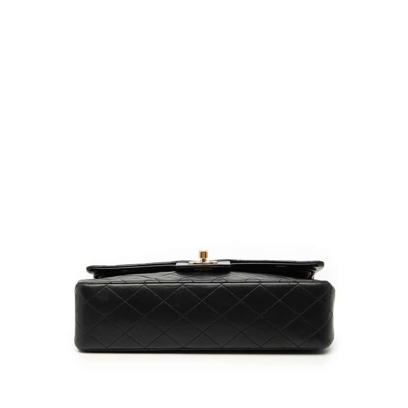 Chanel Medium Classic Lambskin Double Flap Black Leather Very good condition - Inside View