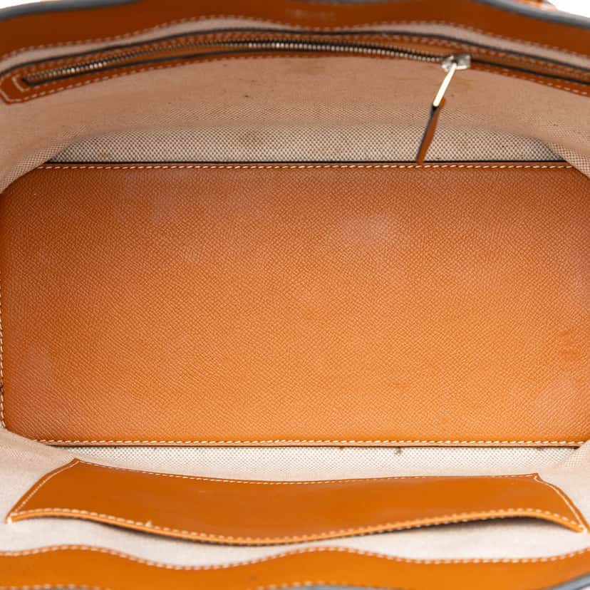 Hermès Evercolor Epsom Maxibox Cabas 30 Brown Leather Very good condition - Model View