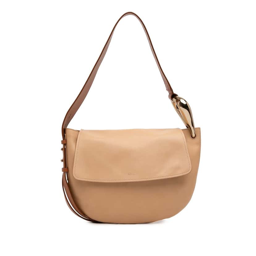 Chloé Leather Kiss Hobo Beige Leather Very good condition - Front View