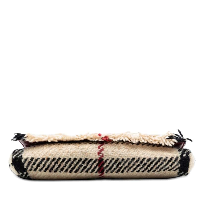 Burberry Mega Check Wool Shoulder Bag Beige Very good condition - Inside View