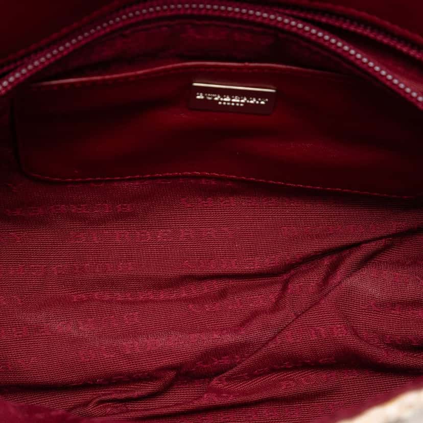 Burberry Mega Check Wool Shoulder Bag Beige Very good condition - Model View