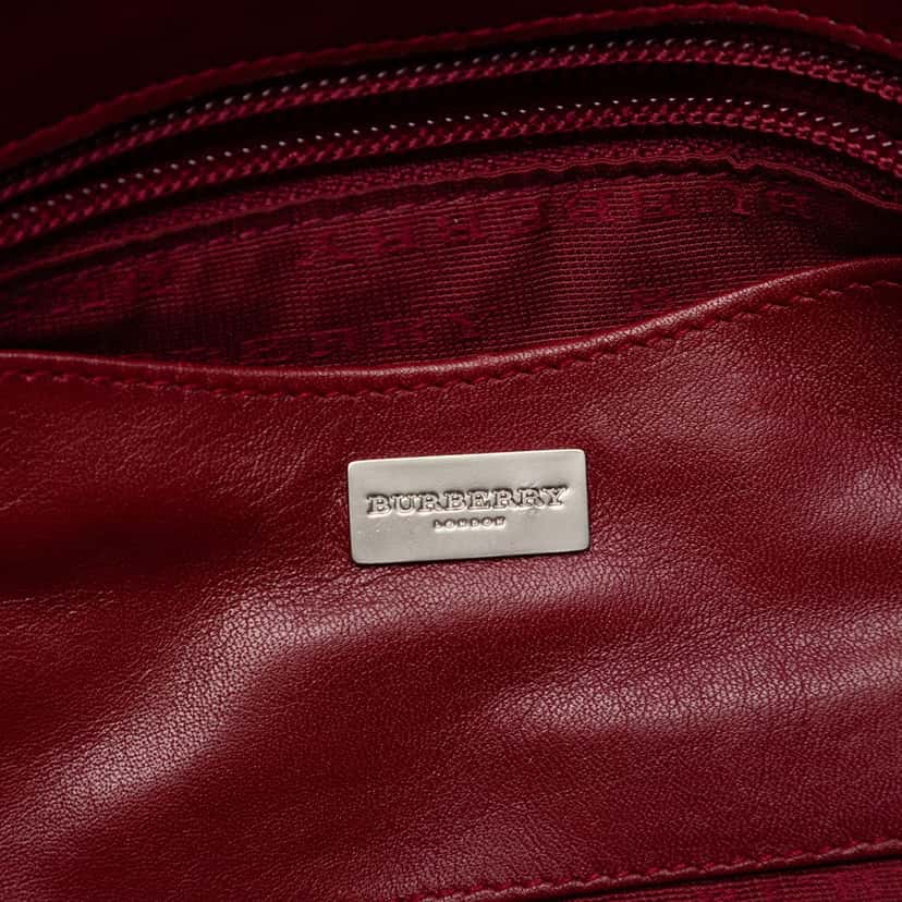 Burberry Mega Check Wool Shoulder Bag Beige Very good condition - Box View