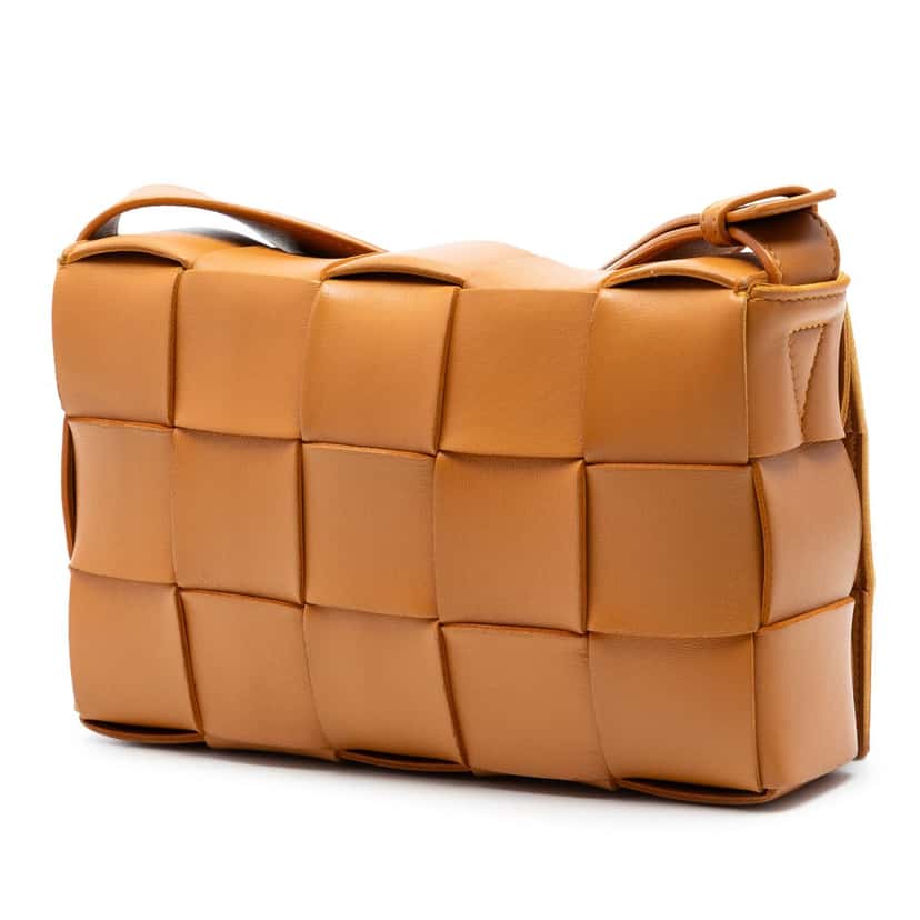 Bottega Veneta Nappa Intrecciato Cassette Crossbody Brown Leather Very good condition - Back View