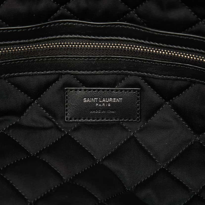 Saint Laurent Quilted Calfskin ES Giant Travel Bag Black Leather Very good condition - Box View