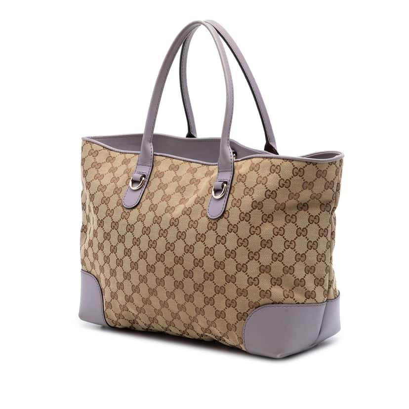 Gucci GG Canvas Heart Bit Tote Beige Very good condition - Back View