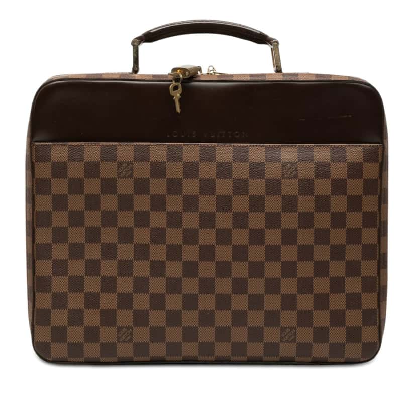 Louis Vuitton Damier Ebene Porte Ordinateur Sabana Brown Very good condition - Front View