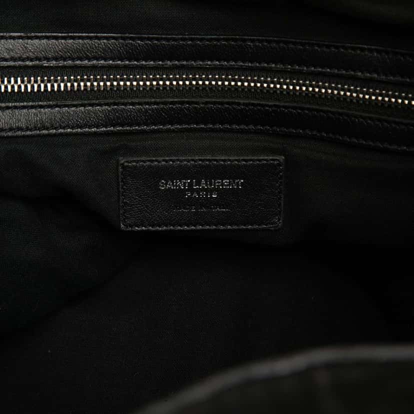 Saint Laurent Calfskin Fringe Festival Backpack Black Leather Good condition - Box View