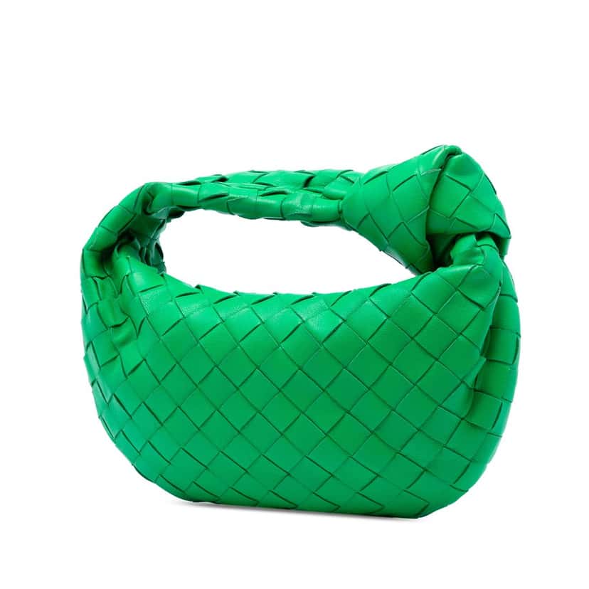 Bottega Veneta Mini Nappa Intrecciato Jodie Green Leather Very good condition - Back View