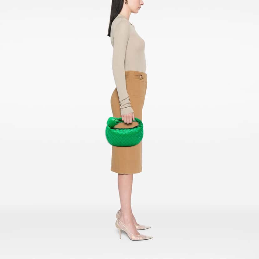 Bottega Veneta Mini Nappa Intrecciato Jodie Green Leather Very good condition - Box View