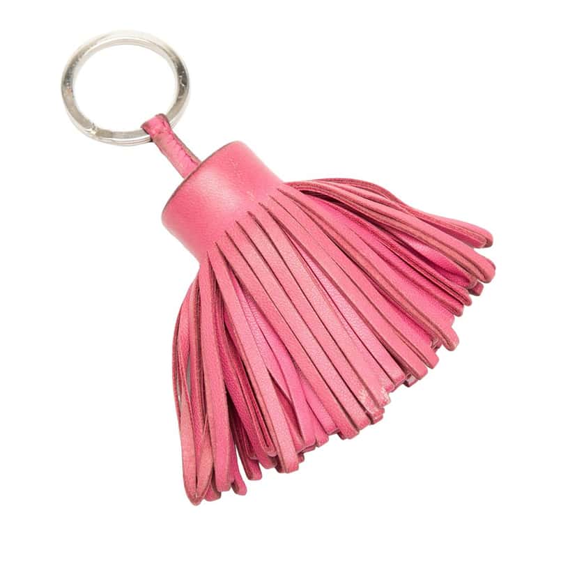 Hermès Milo Lambskin Carmen Key Ring Pink Leather Very good condition - Back View