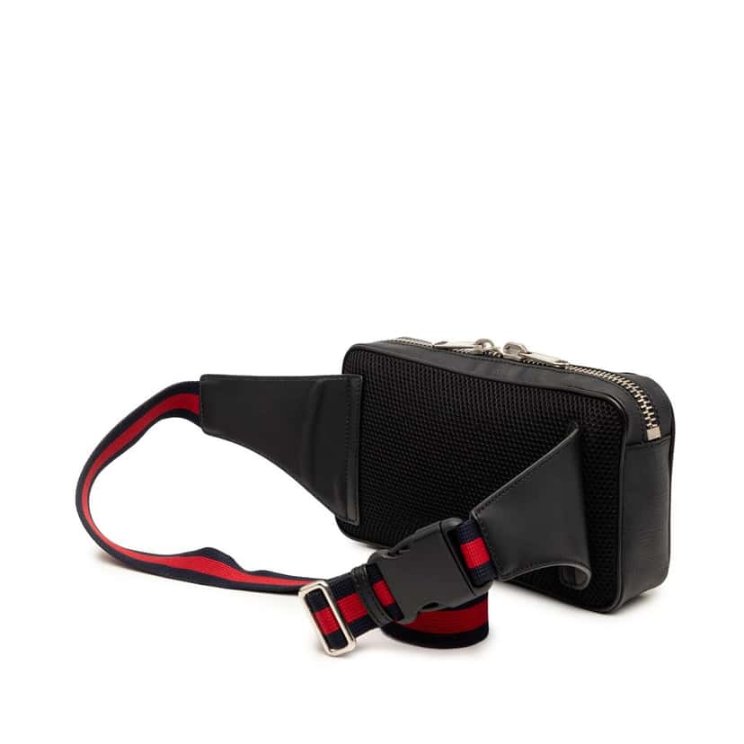 Gucci GG Supreme Web Belt Bag Black Very good condition - Back View