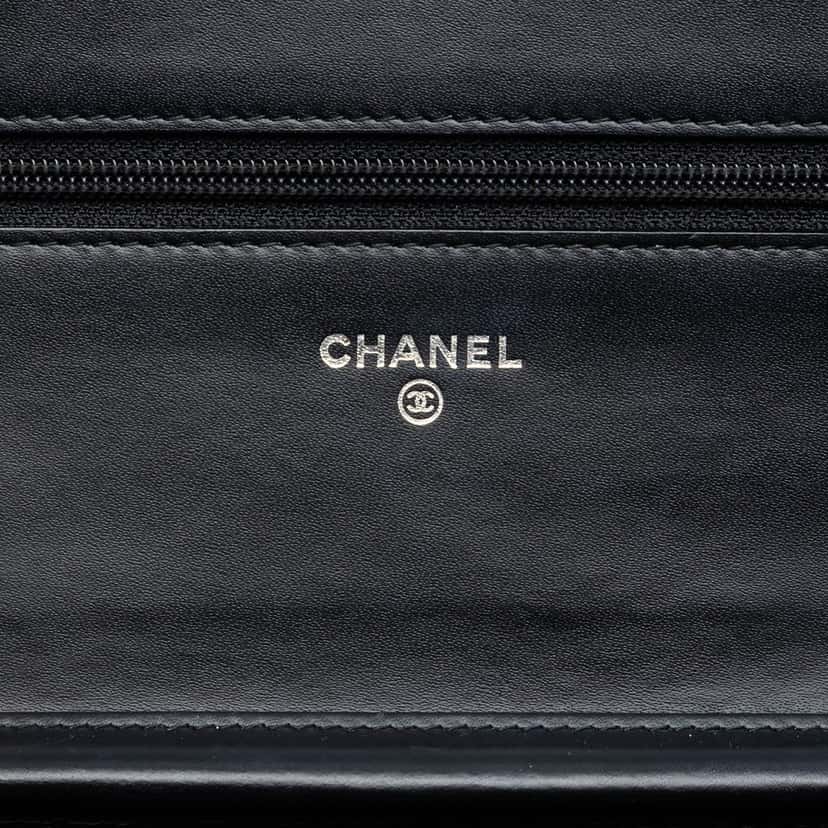 Chanel Quilted Patent Golden Class Wallet on Chain Black Leather Very good condition - Box View