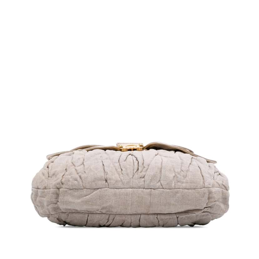 Miu Miu Matelasse Canvas Coffer Satchel Beige Good condition - Inside View