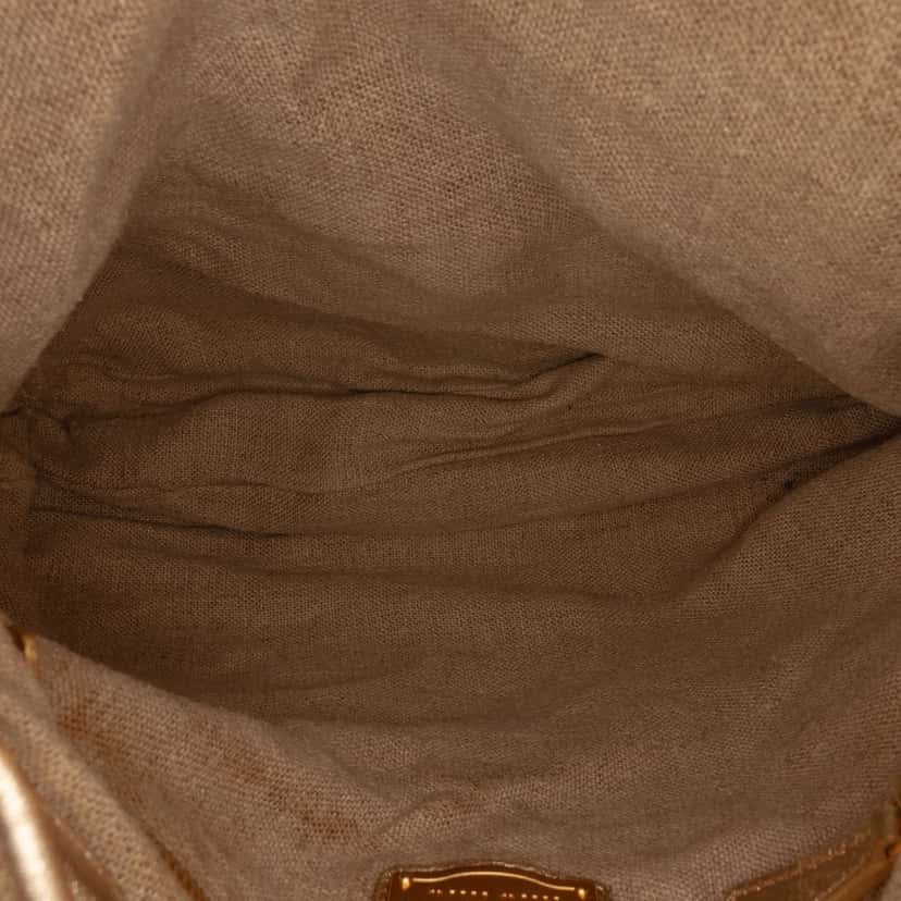 Miu Miu Matelasse Canvas Coffer Satchel Beige Good condition - Model View