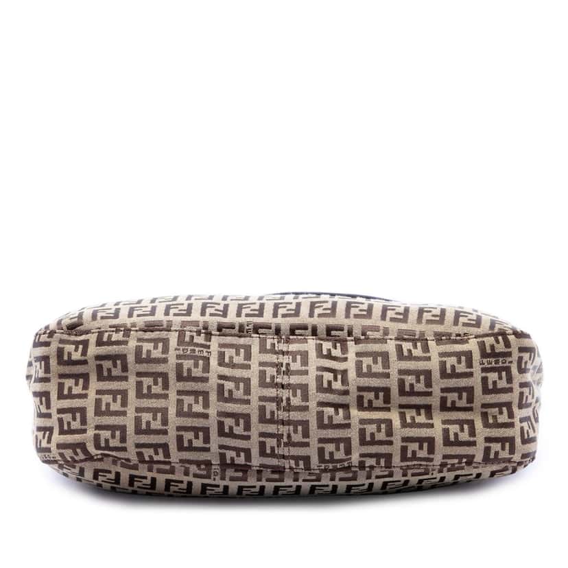 Fendi Zucchino Canvas Shoulder Bag Beige Very good condition - Inside View