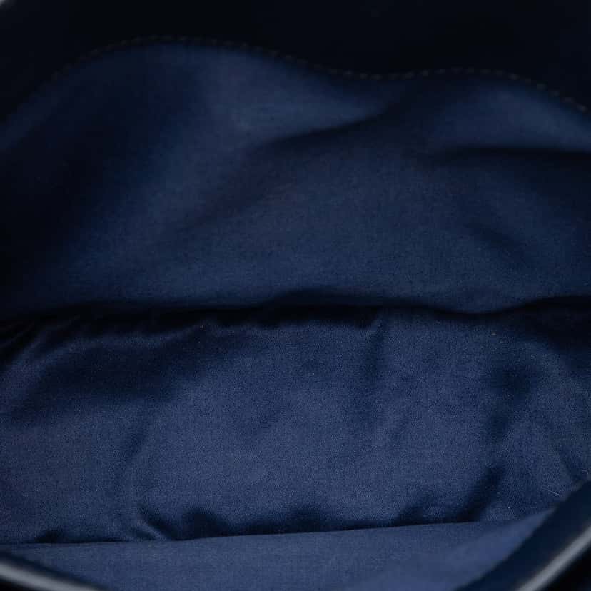 Miu Miu Bicolor Goatskin Madras Satchel Blue Leather Very good condition - Model View