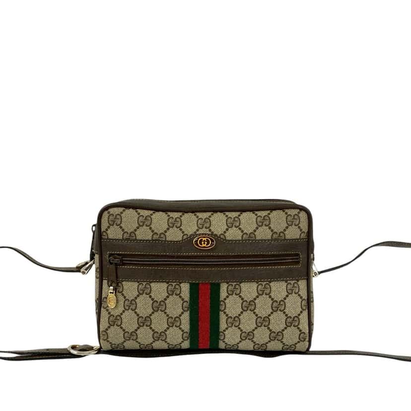 Gucci GG Supreme Web Crossbody Beige Very good condition - Front View