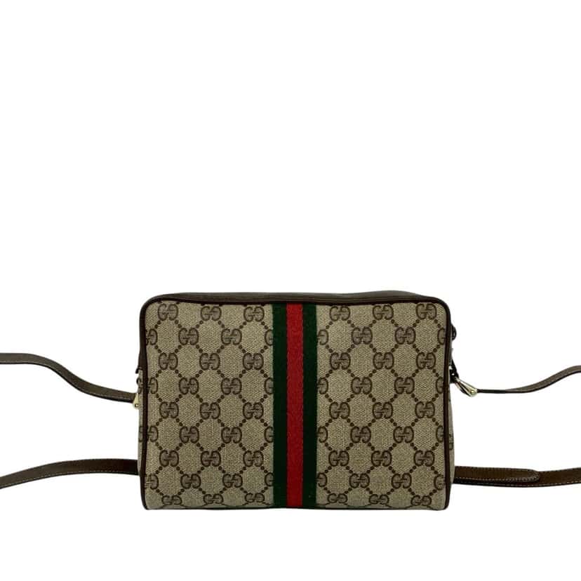 Gucci GG Supreme Web Crossbody Beige Very good condition - Back View