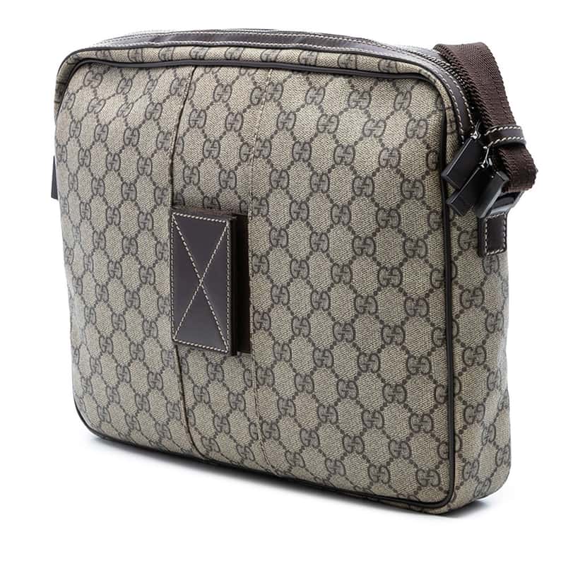 Gucci GG Supreme Interlocking G Crossbody Beige Very good condition - Back View