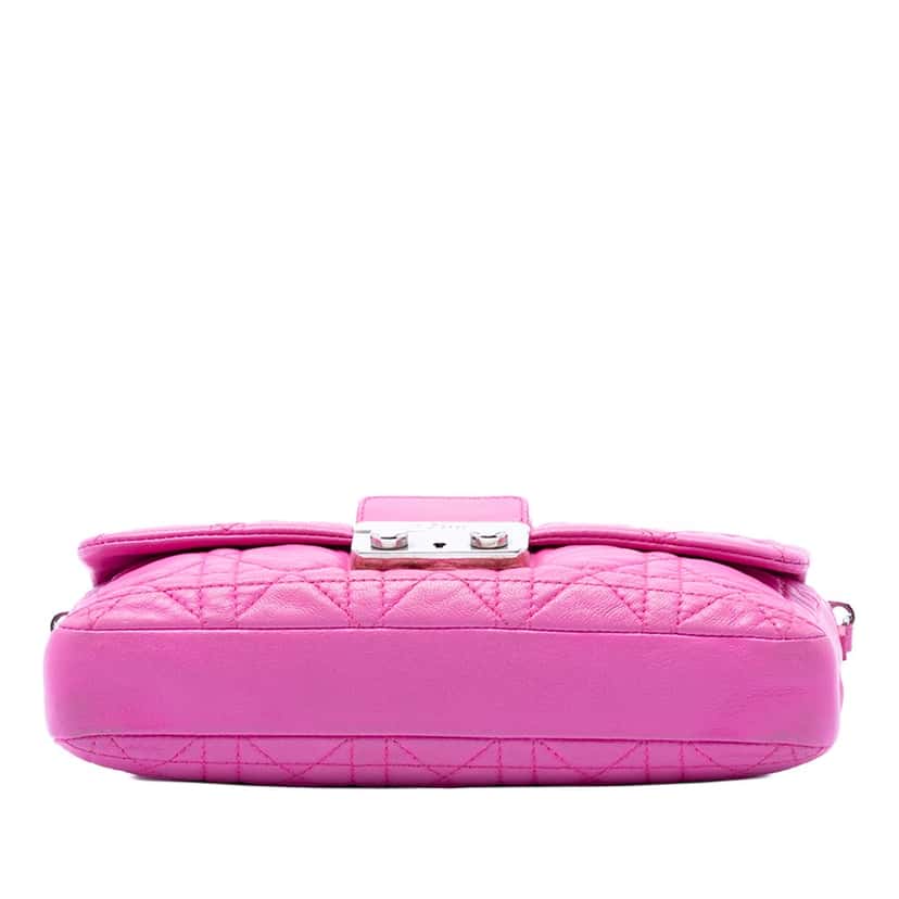 Dior Lambskin Cannage Miss Dior Promenade Crossbody Pink Leather Very good condition - Inside View