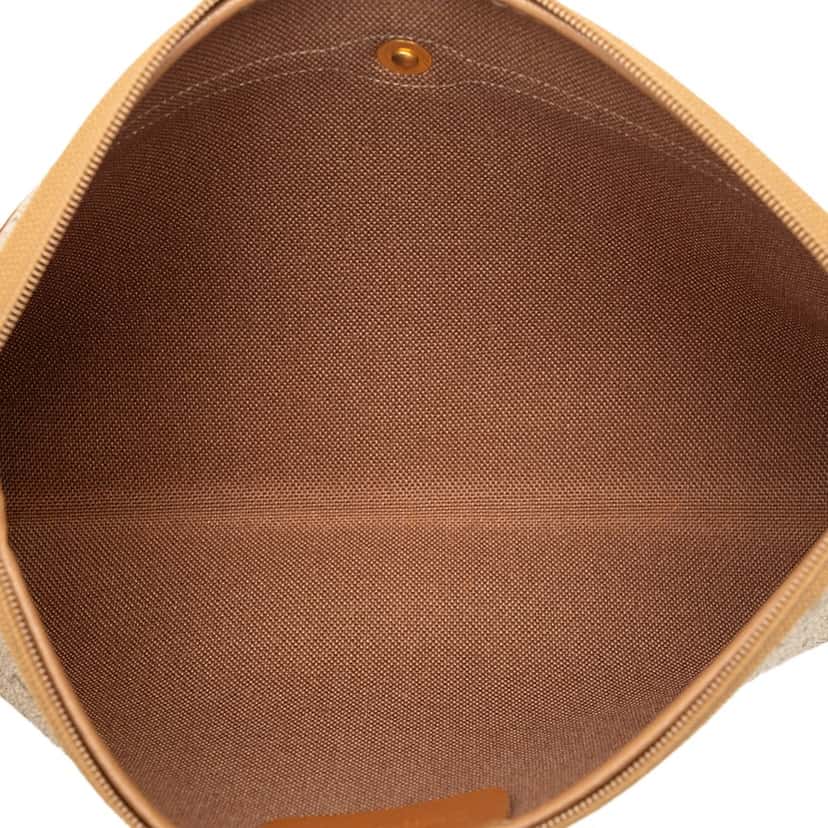 Dior Honeycomb Coated Canvas Clutch Beige Very good condition - Model View