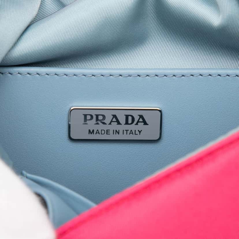 Prada Tessuto Etiquette Crossbody Pink Very good condition - Box View