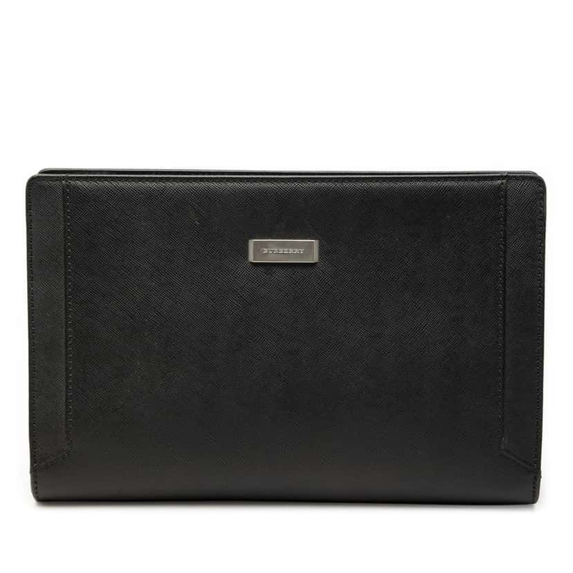 Burberry Leather Clutch Black Leather Very good condition - Front View