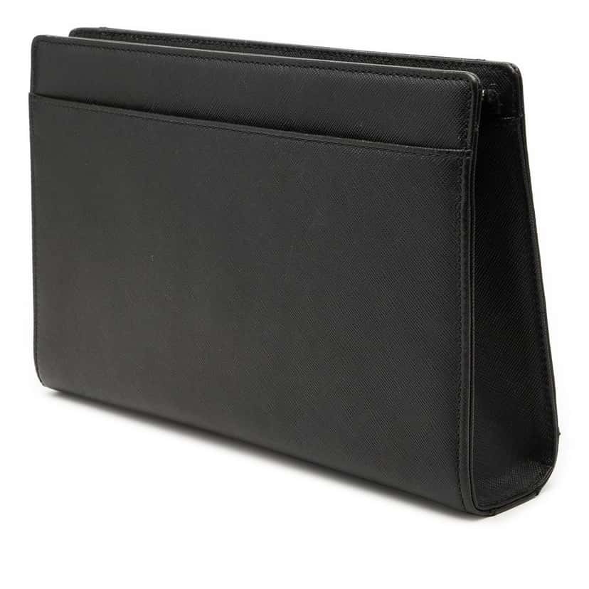 Burberry Leather Clutch Black Leather Very good condition - Back View